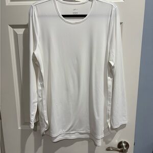 JJill Fit Performance Long-Sleeve Tee, Size  L, White